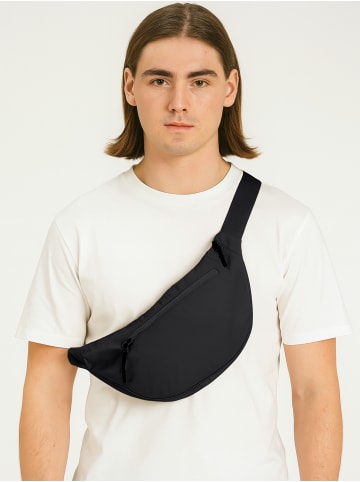 Jack & Jones Bauchtasche mit Reißverschluss und Schnallenriemen in Schwarz