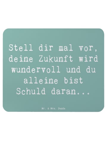 Mr. & Mrs. Panda Mousepad Spruch Mutig zu sich selbst stehen mit... in Meeresbrise