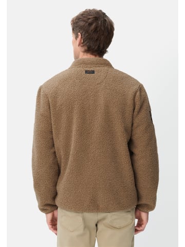 Camel Active Fleecejacke mit Reißverschlussseitentaschen in Sepiabraun