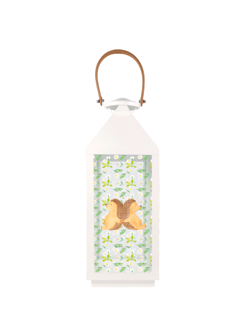 Mr. & Mrs. Panda Laterne Igel händchenhaltend ohne Spruch in Transparent