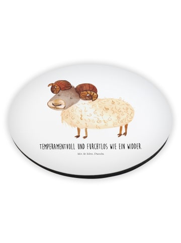 Mr. & Mrs. Panda Kühlschrankmagnet Sternzeichen Widder mit Spruch in Weiß