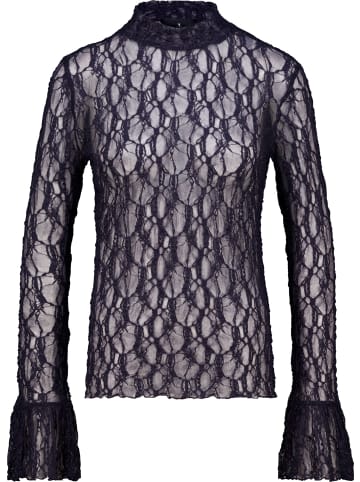 monari Langarmshirt aus Spitze mit Stehkragen in Dark Blue