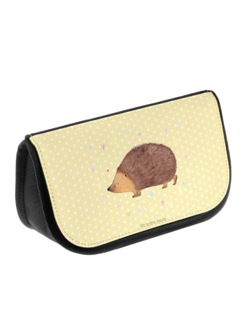 Mr. & Mrs. Panda Kulturbeutel Igel Herzen ohne Spruch in Gelb Pastell