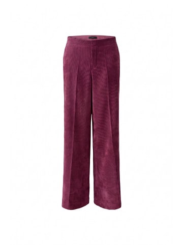 Oui Cordhose mit Flared Fit und Bügelfalte in Bramble Berry