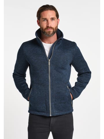 ICEBOUND Herren Strickfleecejacke in Marine Melange