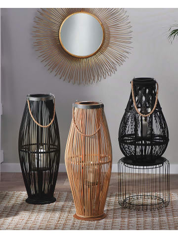 Beliani Laterne TAHITI in Braun - (W) 27 x (H) 72 x (L) 27 cm