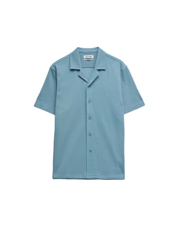 Salsa Jeans Kurzarmhemd Textured Waffle in Medium Blue V1