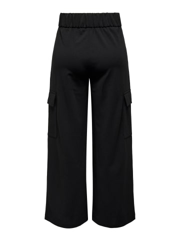 JACQUELINE de YONG Cargo Culotte Stoffhose High Waist Marlene Pants Elegant JDYGEGGO in Schwarz