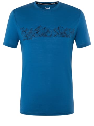 super.natural Merino T-Shirt in blau