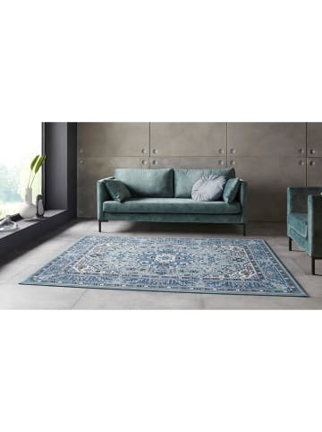 Nouristan Orientalischer Kurzflor Teppich Skazar Isfahan hellblau