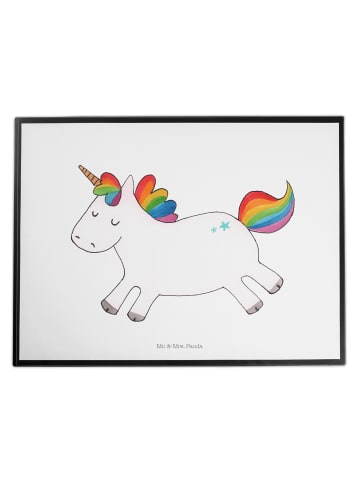 Mr. & Mrs. Panda Schreibunterlage Einhorn Happy ohne Spruch in Weiß