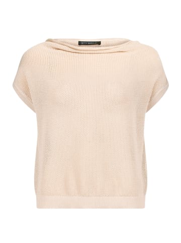 Betty Barclay Lochstrick-Pullover mit Wasserfallausschnitt in Grau