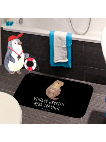 Mr. & Mrs. Panda Duschvorleger Otter Muschel mit Spruch in Schwarz