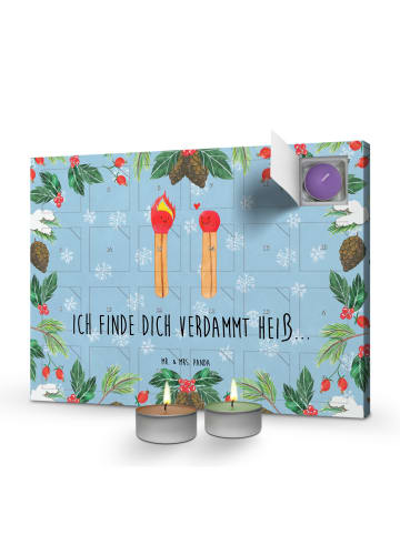 Mr. & Mrs. Panda adventskalender mit kerzen Streichhölzer mit Sp... in Eisblau
