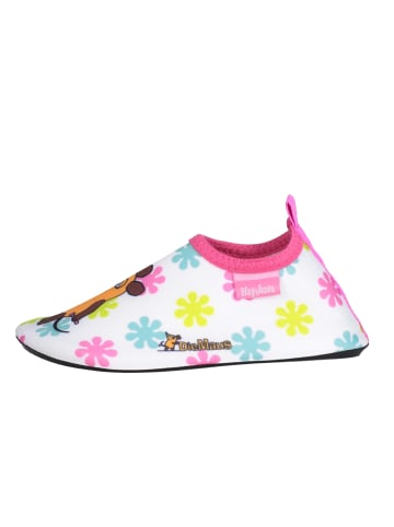 Playshoes Barfuß-Schuh DIE MAUS Blumen in Weiß/Rosa