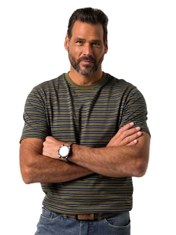 JP1880 Kurzarm T-Shirt in dunkles olive