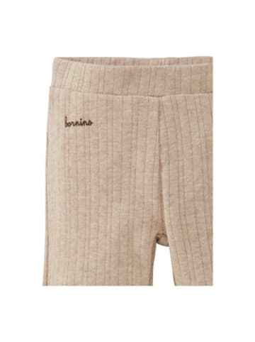 Bornino Hose mit Fuß Rippqualität in Beige