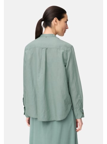 Camel Active Bluse mit Stehkragen und Knopfleiste in Jadeblau