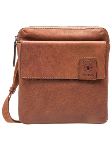 Strellson Hyde Park Marcus Umhängetasche Leder 20 cm in cognac