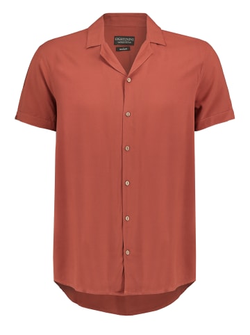 Eight2Nine Kurzärmliges Hemd mit Knopfleiste und Kragen in Braun