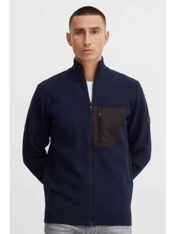 INDICODE Strickjacke IDMedan 35660MM Strickjacke mit farblich abgesetzter Tasche in dunkelblau