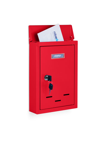 relaxdays Briefkasten in Rot