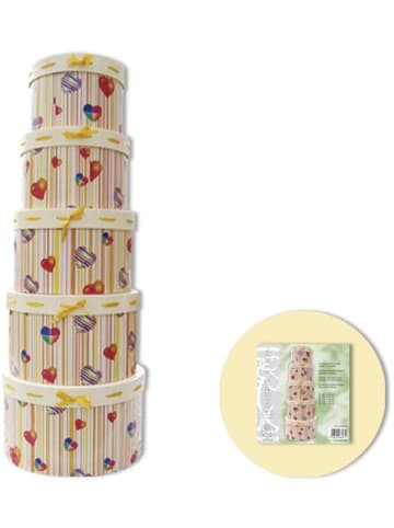 Buntpapierfabrik Ludwig Bähr Geschenkkarton-Set Herzen Packung mit 5 Stück