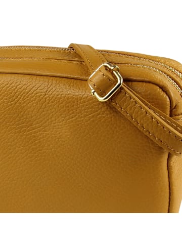 Toscanto Leder Umhängetasche Toscanto Tasche gelb ca. 22cm