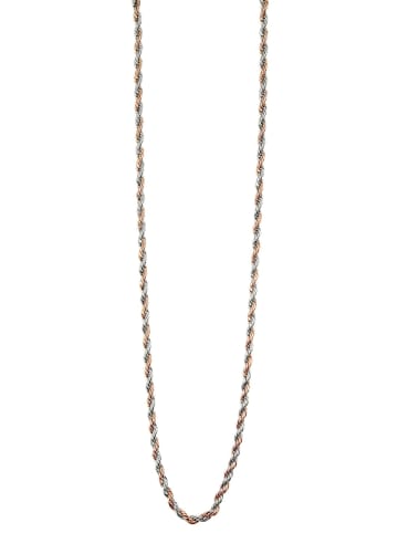 Adeliás Unisex Halskette – Kordelkette aus Edelstahl 45 cm in silber