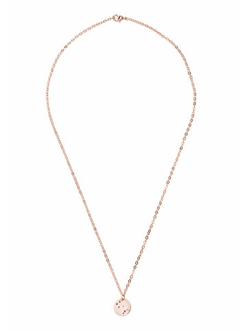 Gemshine Kette mit Anhänger Horoskop Sternzeichen Gemini Zwillinge in rose gold coloured