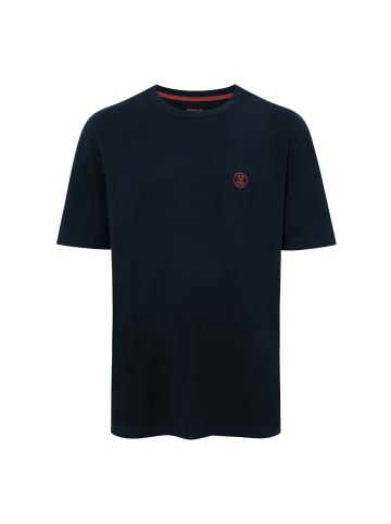 Mavi Jeans T-Shirt mit Rundhalsausschnitt und Logo Stickerei in Dunkelblau