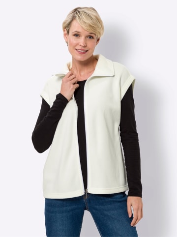 Sieh an! Fleece-Weste in ecru