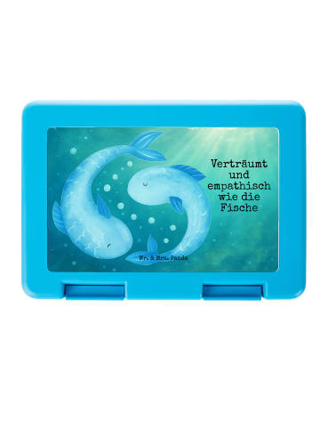 Mr. & Mrs. Panda Bentobox Sternzeichen Fische Design mit Spruch in Weiß