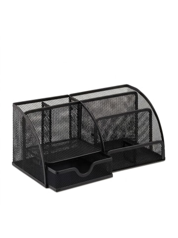Schreibtischorganizer in Schwarz - (B)27,5 x (H)12,5 x (T)14 cm