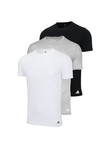 adidas T-Shirt 3er Pack in Weiß/Schwarz/Grau