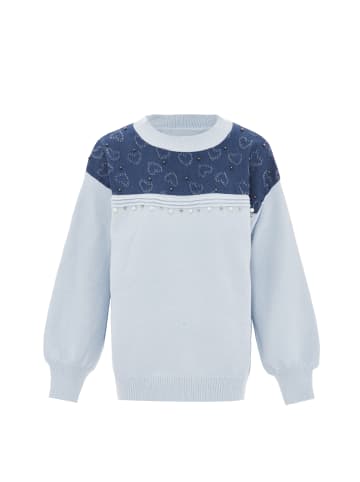 SANIKA Damen Strickpullover in Hellblau Marine