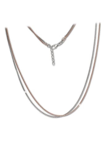 SilberDream 925 Silber, vergoldet (Roségold 333) Damen SilberDream Kette ca. 43cm - 47,5cm