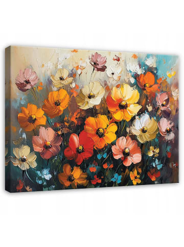 WALLARENA Leinwandbild Blumen Wilde in Bunt