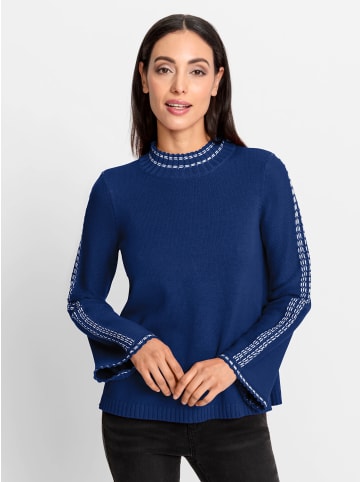 Heine Stehkragenpullover in royalblau