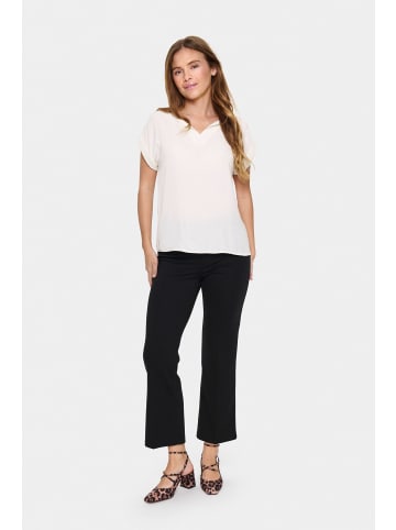 SAINT TROPEZ Kurzarm-Bluse BrianaSZ Gerade Passform in Ice