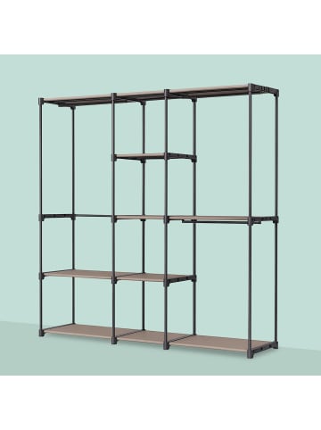 relaxdays Garderobe in Weiß -(B)182 x (H)182 x (T)43 cm