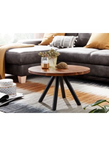 FineBuy Couchtisch in Braun / Sheesham / 60x60x35