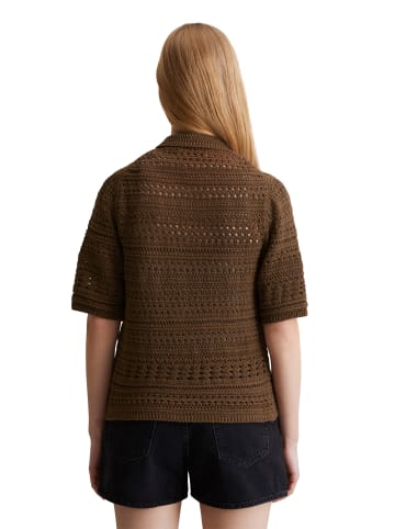 Marc O'Polo DENIM Kurzarm-Cardigan regular in Melted Chocolate