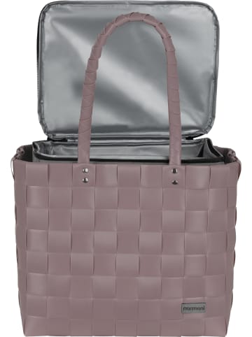 normani Flechtkorb mit großer Kühltasche in Altrosa