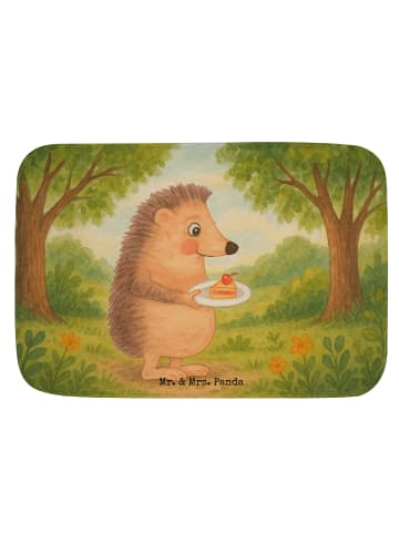 Mr. & Mrs. Panda Badematte Igel Kuchenstück Design ohne Spruch in Weiß
