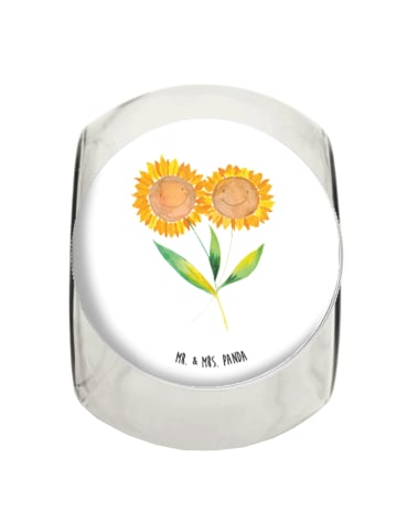 Mr. & Mrs. Panda Bonbonglas Blume Sonnenblume ohne Spruch in Weiß
