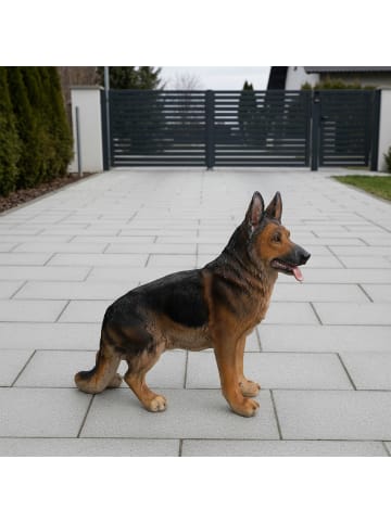 relaxdays Gartendeko Figur Hund XXL "Schäferhund" - (B)40 x (H)114 x (T)91 cm