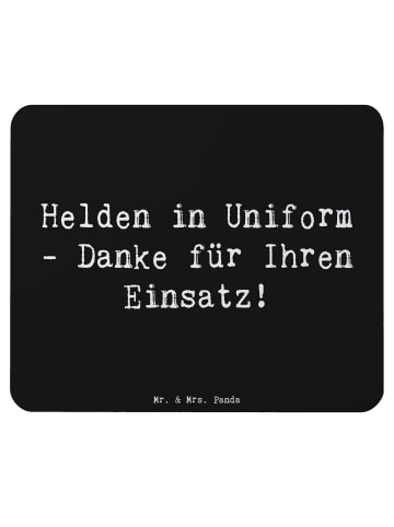 Mr. & Mrs. Panda Mousepad Spruch Polizist Held mit Spruch in Schwarz