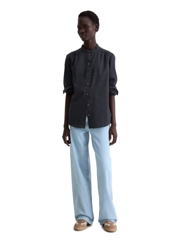 Marc O'Polo Stehkragenbluse relaxed in Deep Night Blue