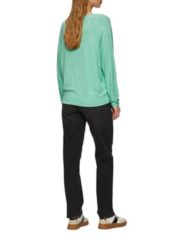 S. Oliver V-Kragen T-Shirt für Damen in olive